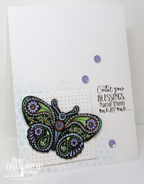 ODBD Boho Blessings, ODBD Custom Pierced Squares Dies, Card Designer Angie Crockett