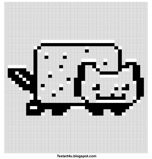 Nyan Cat | Pop Tart Cat | Copy Paste Text Art | Cool ASCII ...