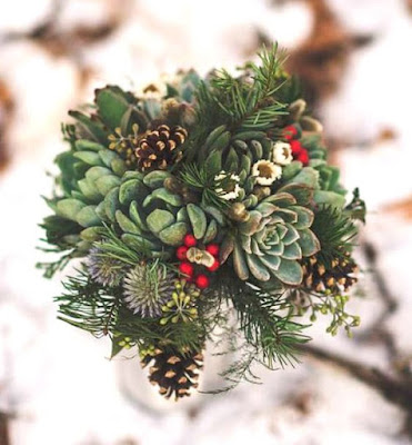 DIY, Succulents, Christmas, crafts, decor, seasonal, holiday crafts, holidays, flowers, holiday flowers, holiday bouquet, succulent bouquet