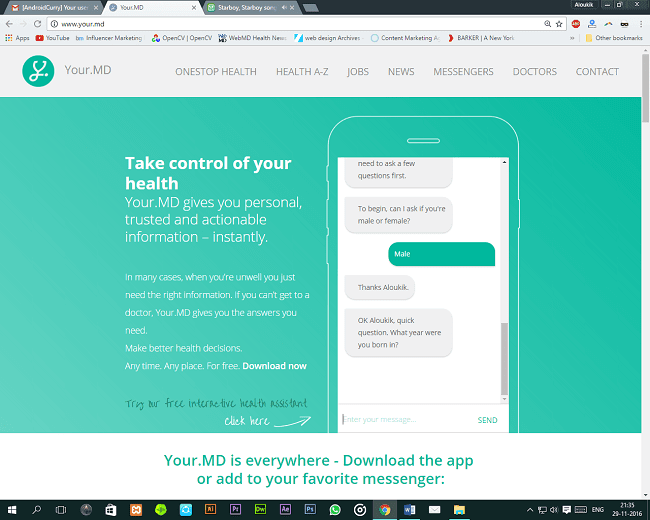 ve traveled a long way towards tech intelligence and this chatbot app that I Your.MD Review: Multi-Platform Checkup Chatbot App