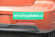 ProLife Bumper Sticker. Vancouver, Canada. at 11:10 AM (green pro life bumper sticker)