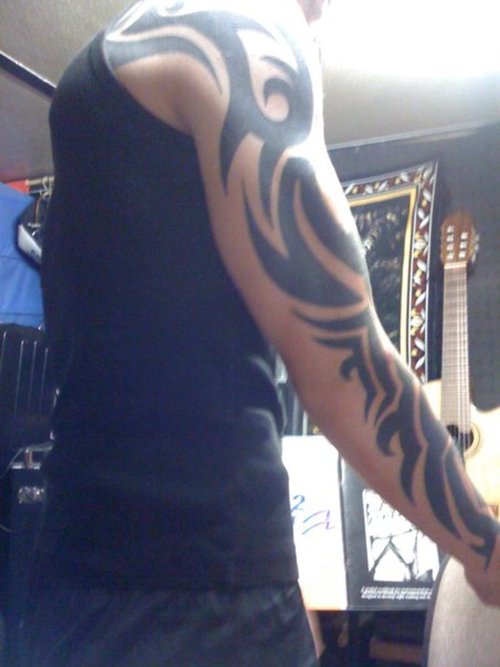 Tribal Sleeve Tattoo Stencil. Full Arm Tattoo Sleeve Design