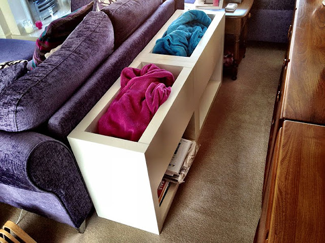 Sofa Fleece Blanket Bin and Magazine Storage