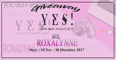 GIVEAWAY YES 2017 BY ROXALYNNE