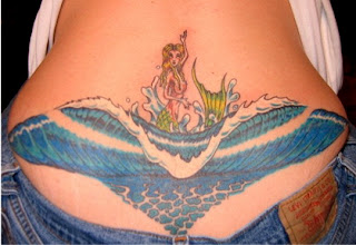 Sexy Beach Girl Tattoos, Surfer Tattoo Design