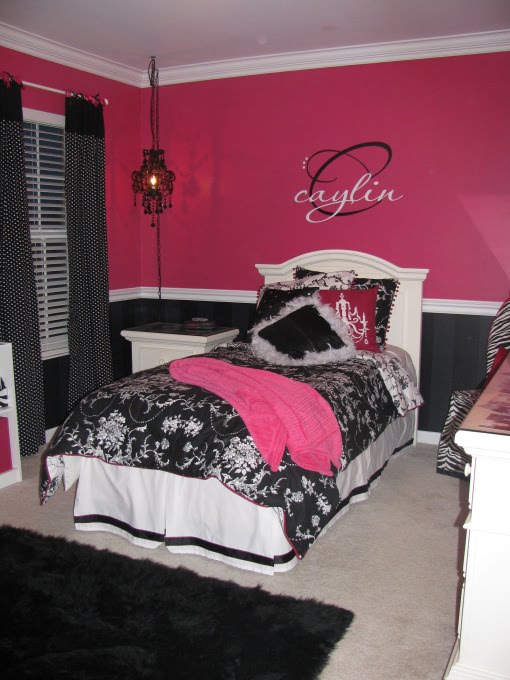 Pink Rooms Black & zebra print diy  decor Girls room