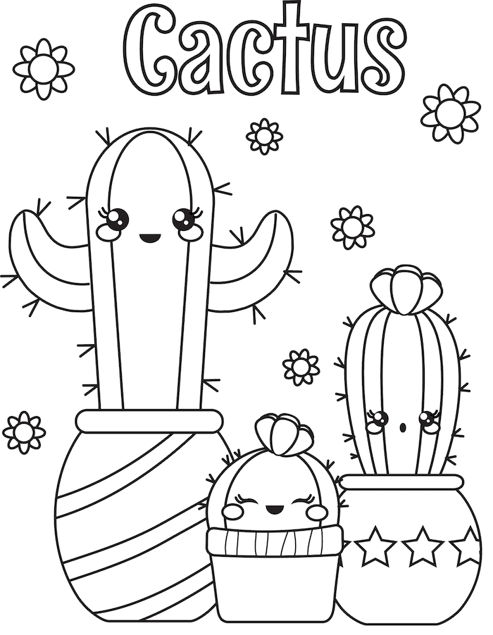 Download Cactus Coloring Page for Kids: It's Free! | Grade ...