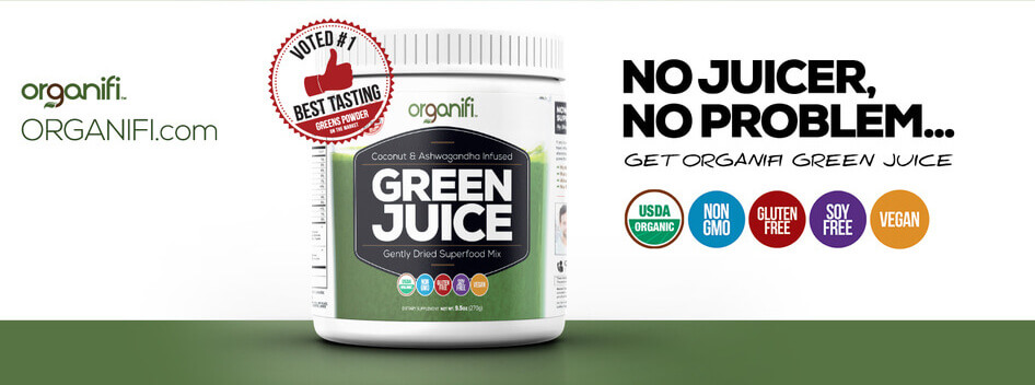 ORGANIFI GREEN JUICE
Now you can get all your healthy superfoods in one glass.
... with No Shopping, No Blending, No Juicing, and No Cleanup !