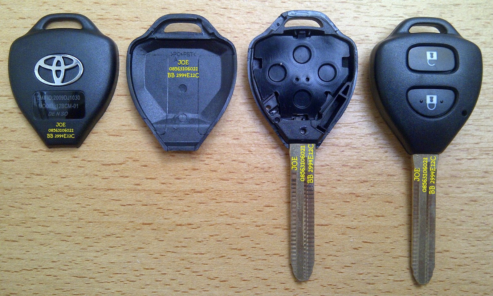 joe accessories Casing Kunci  Remote Lipat Flip Key TOYOTA  