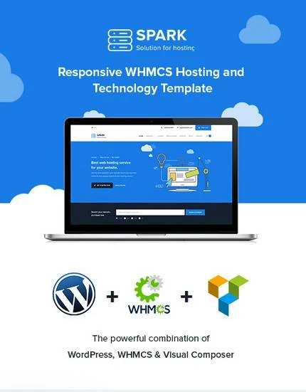 download Spark Responsive WHMCS Hosting WordPress Theme