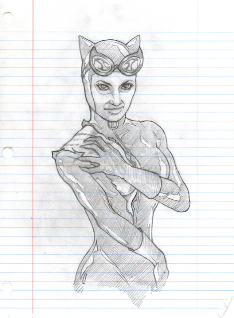 Final Catwoman Pencil Drawing 