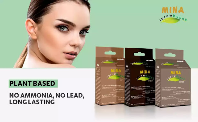 Mina ibrow Henna Hair Color Dark Brown|Natural Spot coloring Hair Tinting Powder, Water, and Smudge Proof