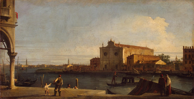Каналетто  (Canaletto)   Вид церкви Сан-Джованни деи Батути на острове Мурано