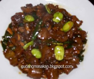 Resep Daging Iris Masak Petai