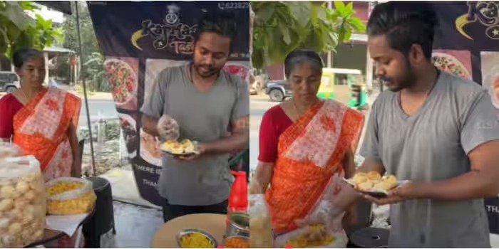 പഠനത്തോടൊപ്പം പാനിപൂരി വിൽപ്പനയും നടത്തുകയാണ് ഒരു മിടുക്കൻ