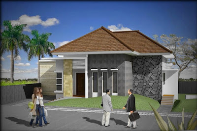 Desain rumah minimalis modern 1 lantai type 45