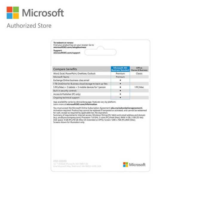 [Mã ELMALL300 giảm 7% đơn 500K] Phần mềm Microsoft 365 Business