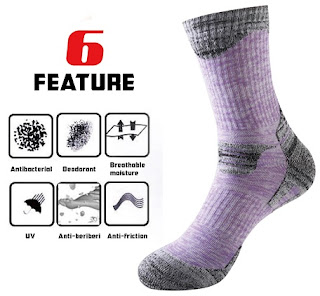 Multi Performance Cushion Hiking Outdoor Sport Crew Socks breakdown