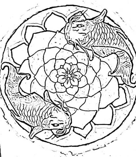Download The Holiday Site: Fish Mandala Coloring Pages Free and Downloadable