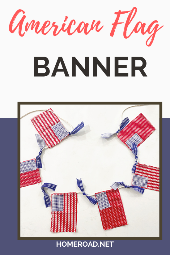 flag banner pin with overlay
