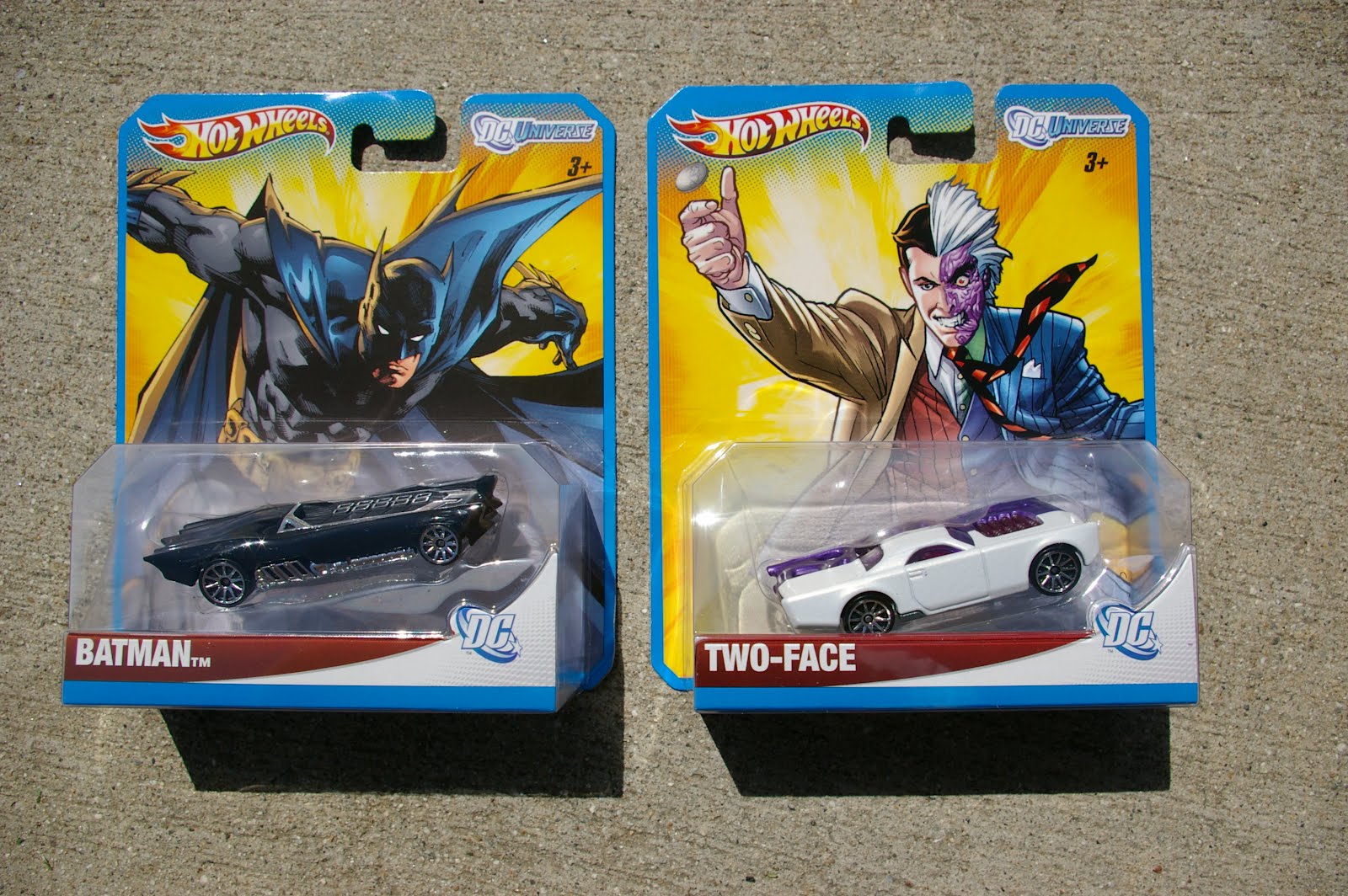 hey the batman and two face cars i designed last year are finally out