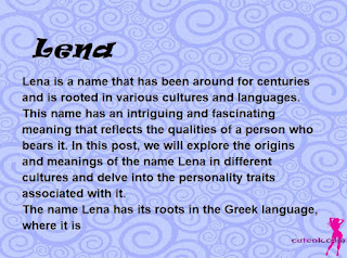 meaning of the name "Lena"