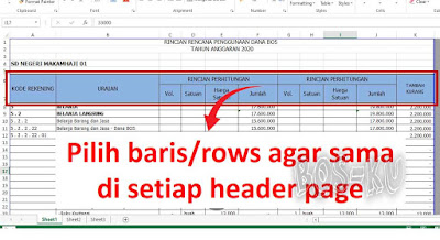 Manfaatkan Print Titles untuk Membuat Header yang Sama Setiap Page Excel