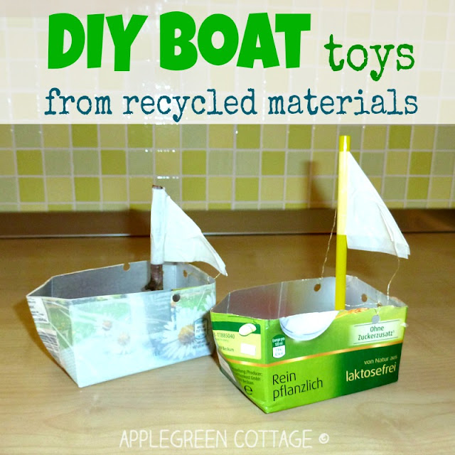 how to make boats for kids - from repurposed materials