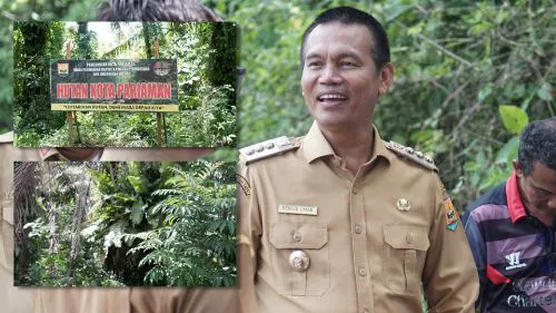 Pemko Pariaman Buat Pedestrian Hutan Kota di Sikapak Timur