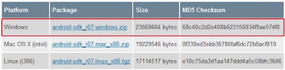 Instalacion SDK Android Windows 7