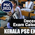 Kerala PSC | Exam Calendar | December 2022 | Download