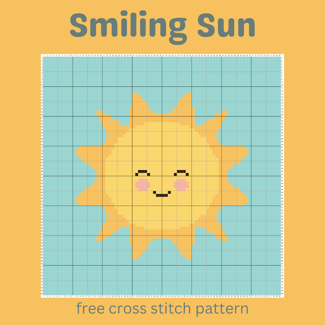 Smiling Sun - Free Cross Stitch Pattern