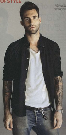 Top 50 การแต่งตัวสไตล์อดัม เลอวีน Adam Levine นักร้องนำ Maroon 5