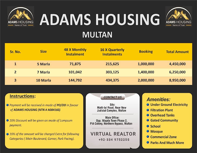 Adams Housing Multan