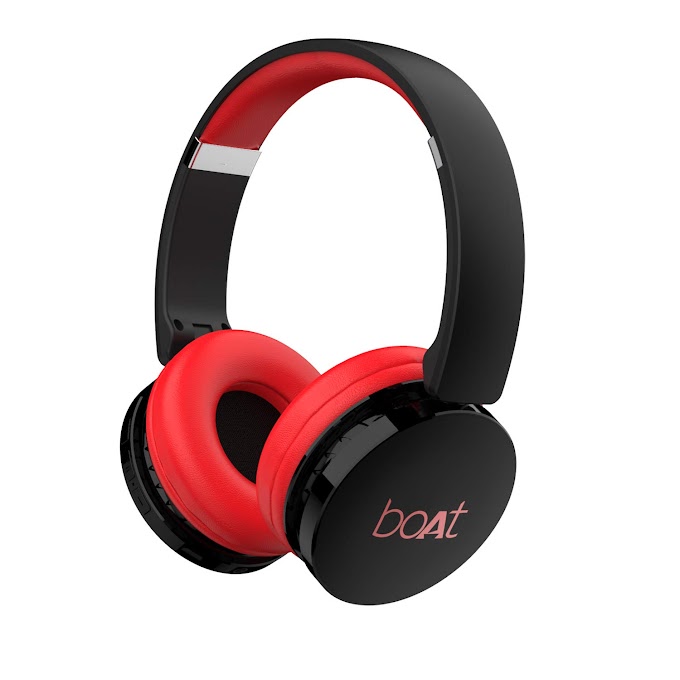 boAt Rockerz 370 Wireless Headphone with Bluetooth 5.0, Immersive Audio, Lightweight Ergonomic Design, Cosy Padded Earcups and Up to 8H Playback Bliss (Fiery Red)