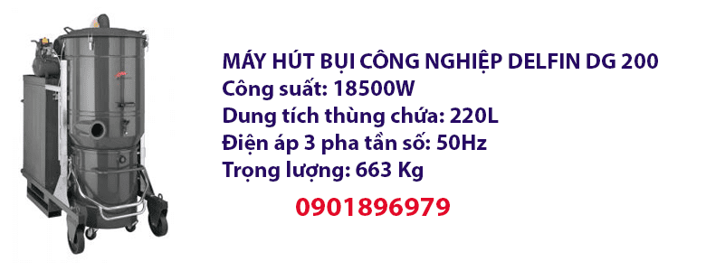 MÁY HÚT BỤI CÔNG NGHIỆP DELFIN DG 200