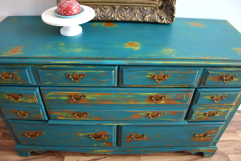 The Turquoise Iris ~ Furniture &amp; Art: Teal Buffet / Dresser
