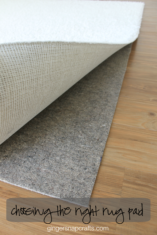 Choosing the Right Rug Pad at GingerSnapCrafts.com #spon