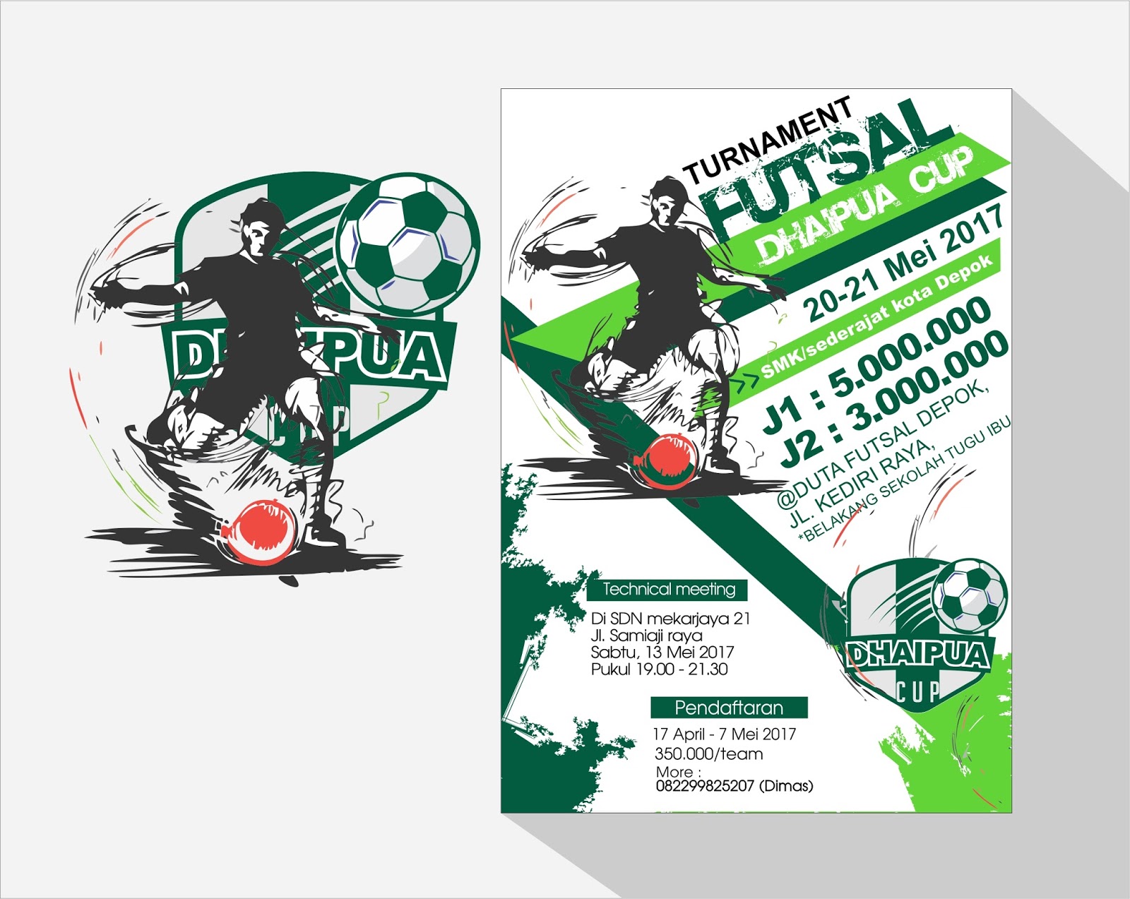 MI HAYATUL ISLAM Free Template Brochure Tournament Futsal Ball