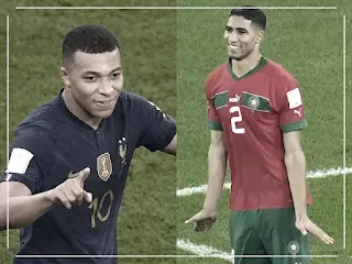 France versus Morocco at the World Cup