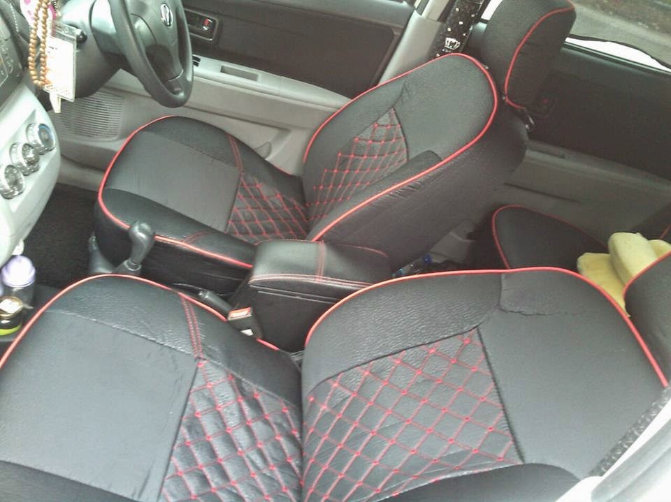 CAR SEAT COVER PVC Leather Fabric Aksesori Kereta Murah