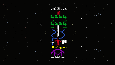 Arecibo digital message - click to enlarge