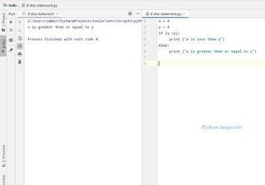 if else Statement | Python - if else Statement |control statements | Python language | Python Langcode