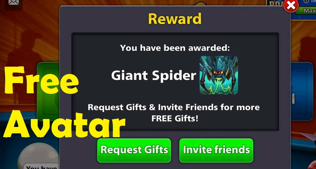 8 Ball Pool Free Giant Spider Avatar Reward Link