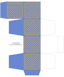 Chainmail inspired printable box- blue