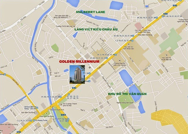 Vị trí chung cư Golden Millennium 110 Trần Phú