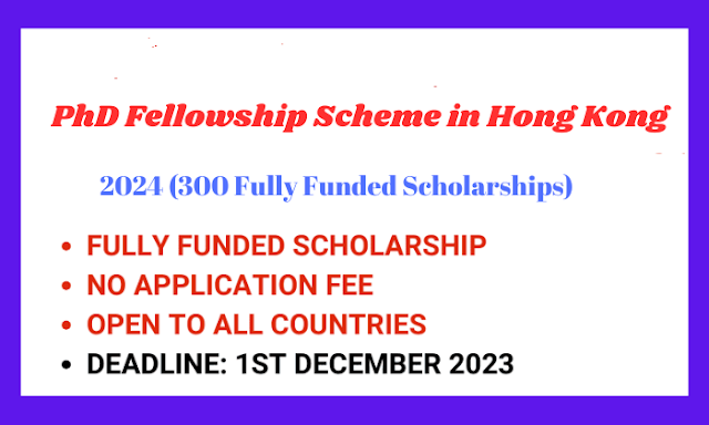 hong kong phd scholarship 2024