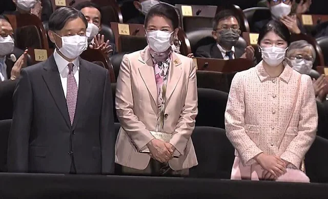 Emperor Naruhito, Empress Masako and their eldest daughter Princess Aiko attended the screening of the movie Dr. Coto's Clinic