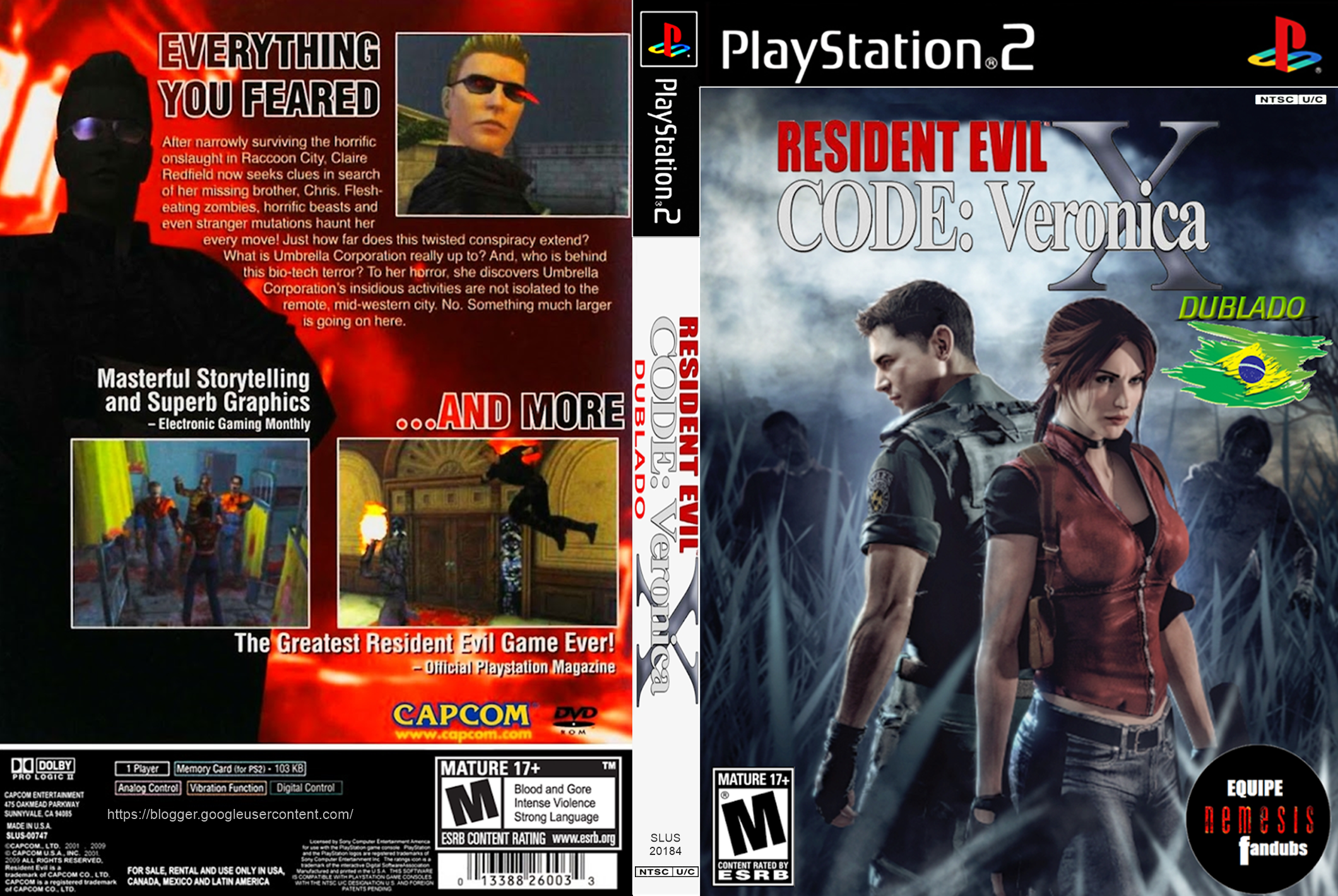 1) PSX Downloads • Resident Evil - Code: Veronica X (Dublado) [Nemesis  Fandub] : JOGOS EM PORTUGUÊS BR E DUBLADOS de Playstation 2 - PS2