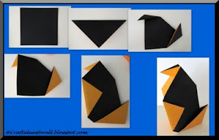 Craft Ideas for all: Origami Penguin Pair